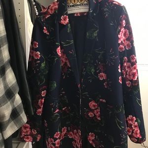 Floral print blazer